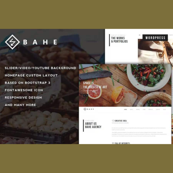 Bahe – Responsive One Page Portfolio Theme