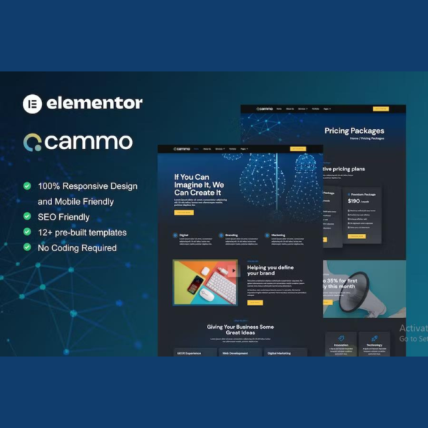Cammo – Creative Agency Services Elementor Template Kit