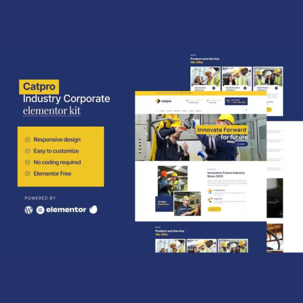 Catpro – Industry Corporate Elementor Template Kit