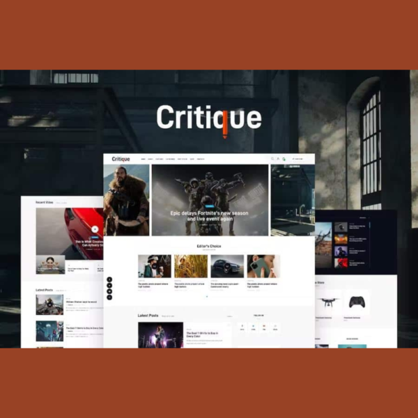 Critique – Magazine, Newspaper & Review WordPress Theme