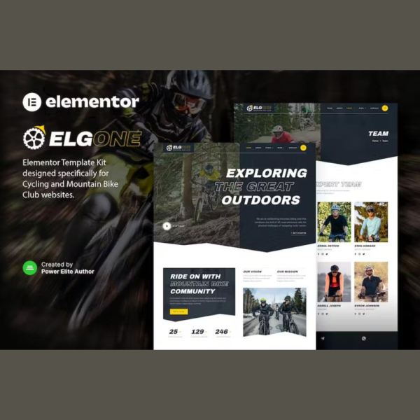 Elgone – Cycling & Mountain Bike Club Elementor Template Kit