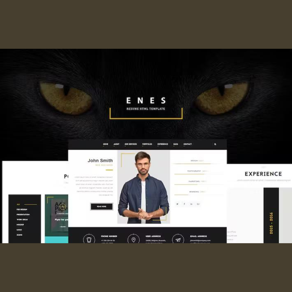 Enes – Resume vCard HTML Template Enes – Resume vCard HTML Template - Image 1