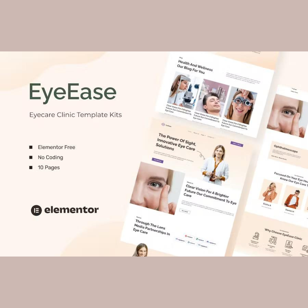 EyeEase – Eyecare Clinic Template Kits EyeEase – Eyecare Clinic Template Kits - Image 1