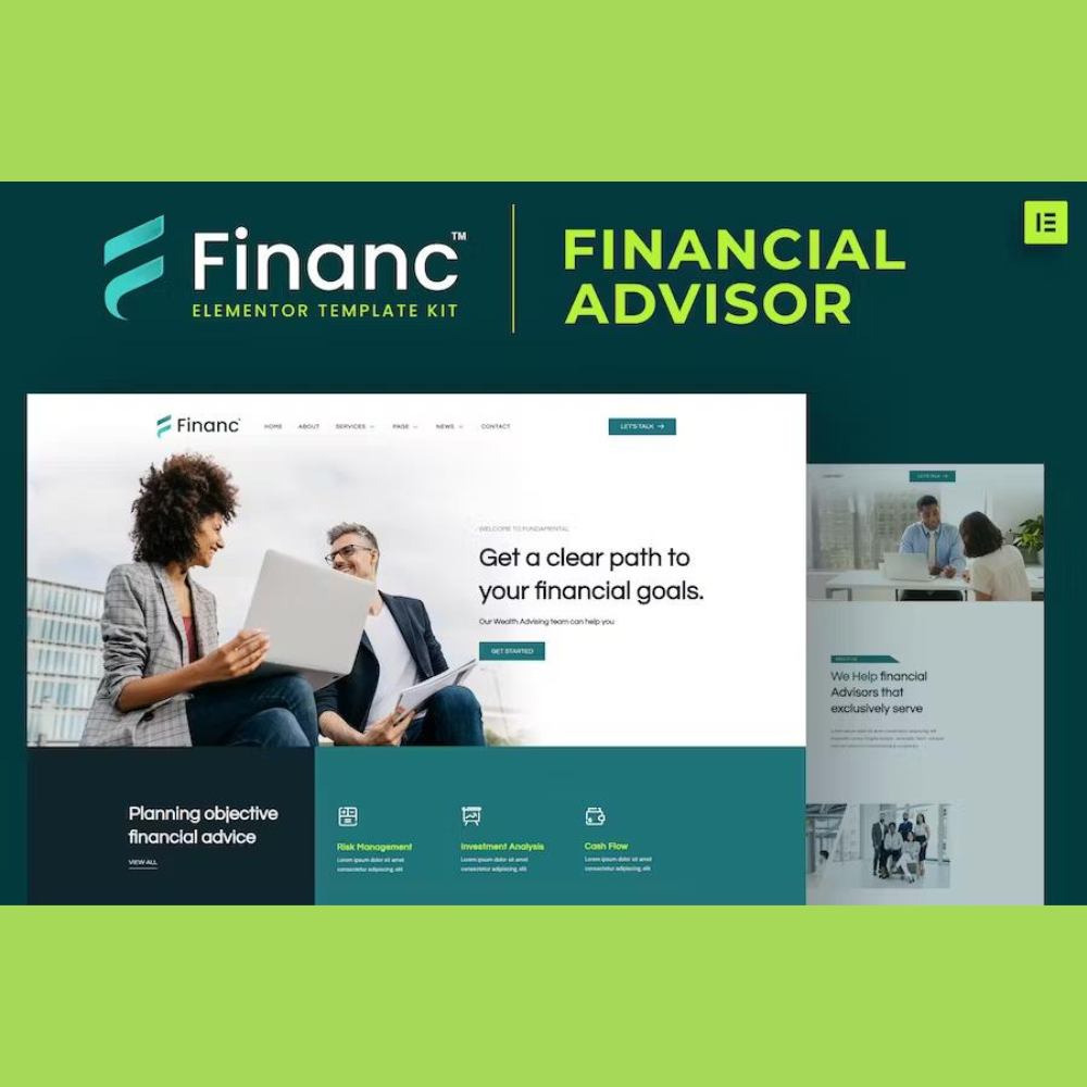 Financ - Financial Advisor Elementor Template Kit Financ - Financial Advisor Elementor Template Kit - Image 1