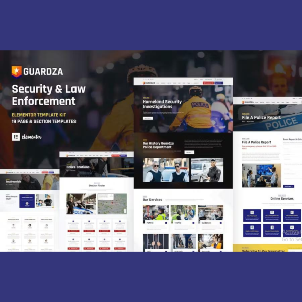 Guardza – Security & Law Enforcement Elementor Template Kit