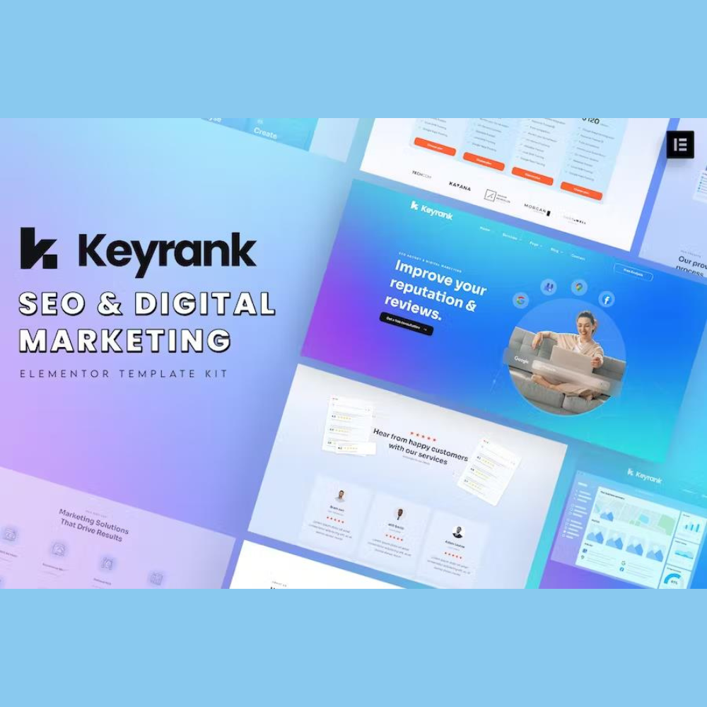 Keyrank – SEO & Digital Marketing Agency Template Kit Keyrank – SEO & Digital Marketing Agency Template Kit - Image 1