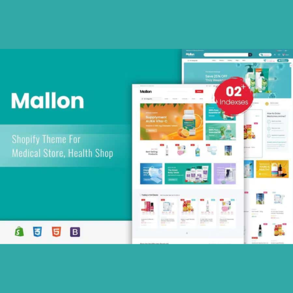Mallon – Medical Store, Health Shop eCommerce Shopify Theme
