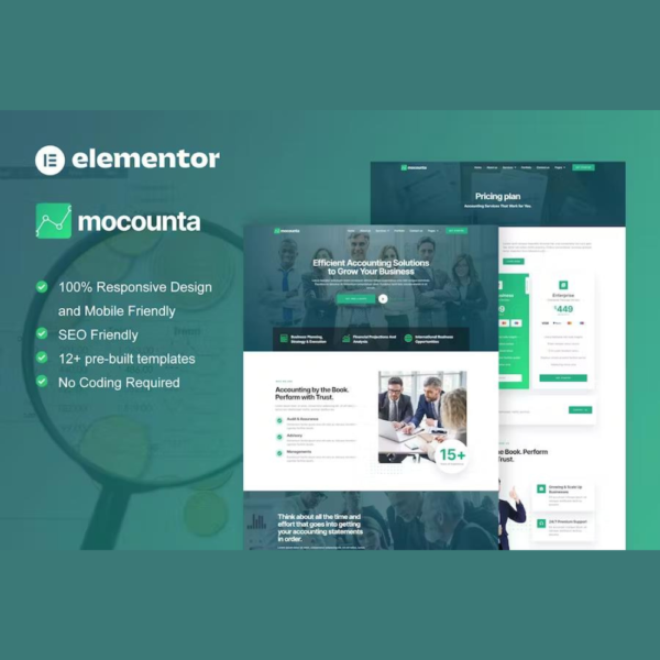 Mocounta – Accounting Firm Elementor Template Kit