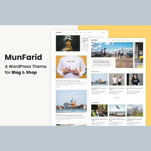 Munfarid – A WordPress Theme For Blog & Shop