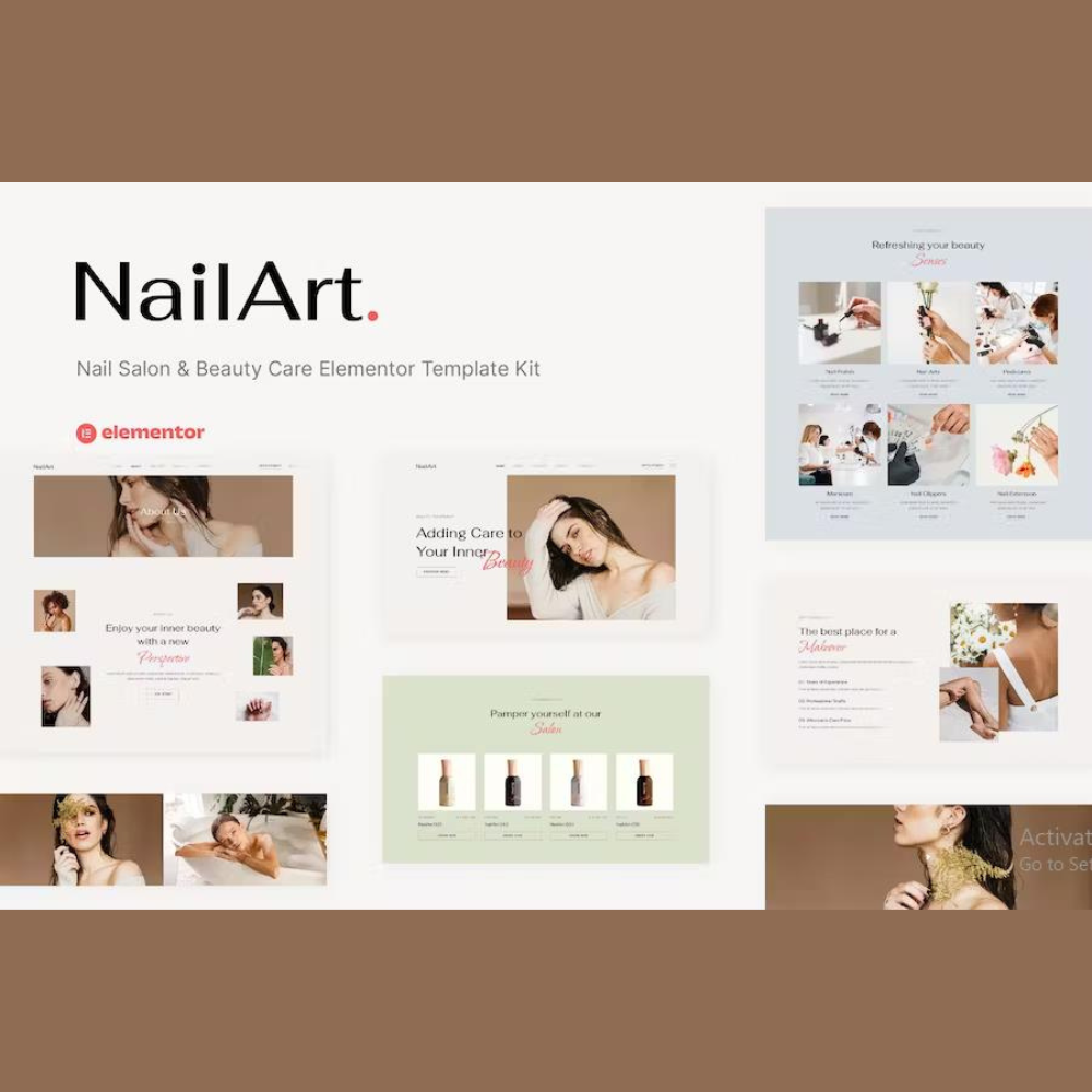 Nailart – Nail Salon & Beauty Care Elementor Template Kit Nailart – Nail Salon & Beauty Care Elementor Template Kit - Image 1