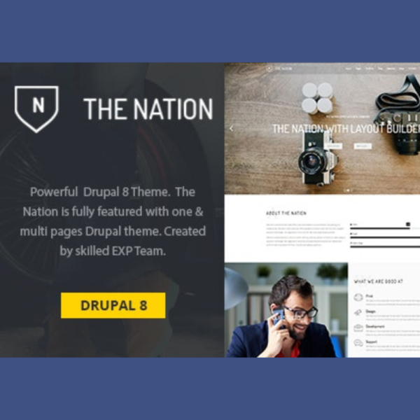 Nation - One & multi pages Drupal 8 theme