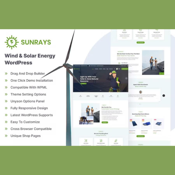 Renewable – ECO Solar Energy Theme