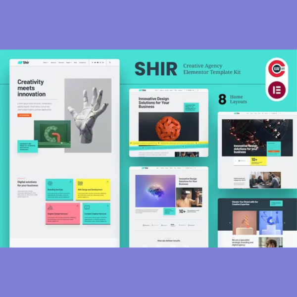 Shir – Creative Agency & Portfolio Elementor Template Kit
