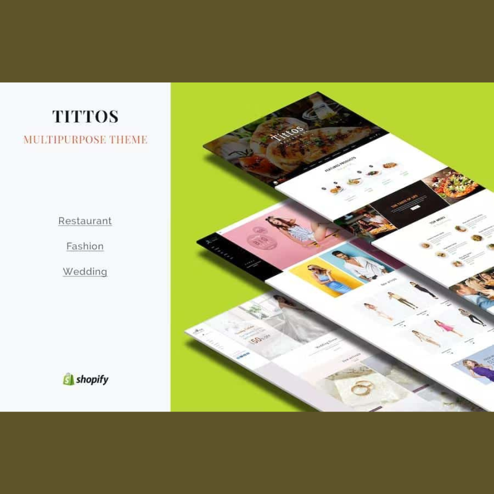 Tittos – Food Fashion, Wedding Shopify Theme Tittos – Food Fashion, Wedding Shopify Theme - Image 1