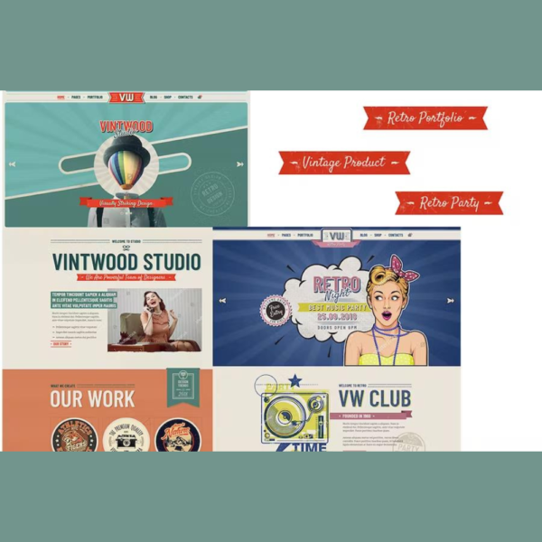 VintWood - a Vintage, Retro WordPress Theme