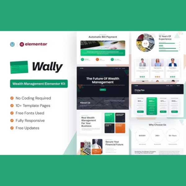 Wally – Wealth Management Elementor Template Kit