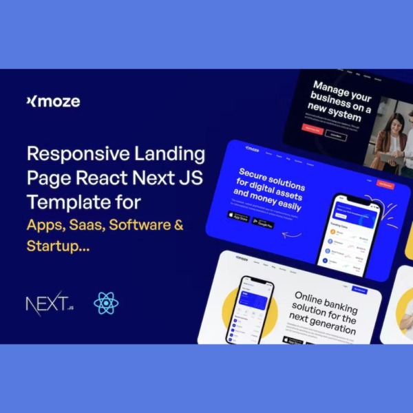 Xmoze – React Next JS Landing Page Template