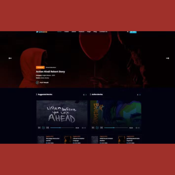 Zmovo – Online Movie Video And TV Show HTML Template