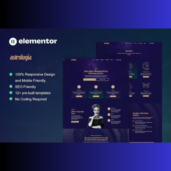 Astrologia – Horoscope Astrology Elementor Template Kit