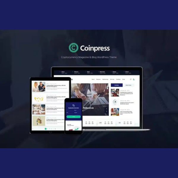 Coinpress – ICO Cryptocurrency Magazine & Blog WordPress Theme