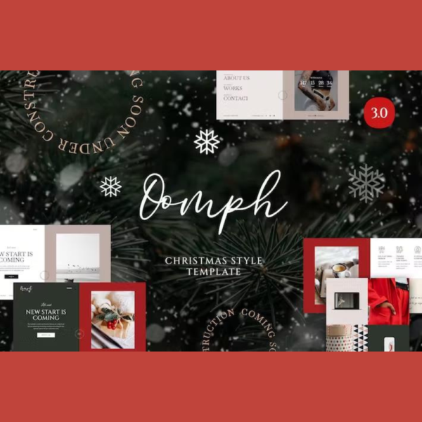 Oomph – Christmas Style One Page Template