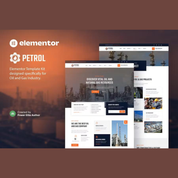 Petrol – Oil & Gas Industry Elementor Template Kit