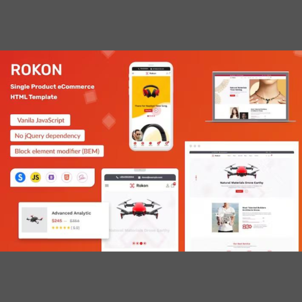 Rokon – Single Product eCommerce HTML Template