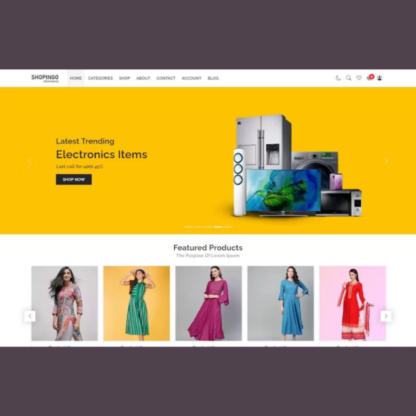 Shopingo – eCommerce HTML Template