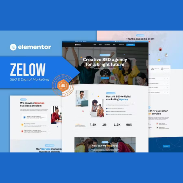 Zelow – SEO & Digital Marketing Agency Elementor Template Kit